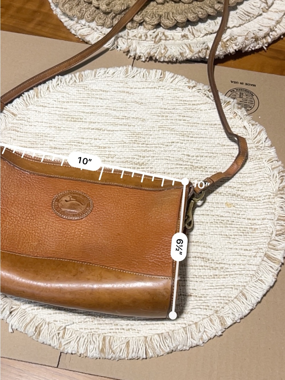 Dooney & Bourke Brown Pebbled Leather Crossbody - Picture 7 of 8